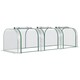 image 1 of Outsunny Tunnel Greenhouse Steel Frame for Garden w/ Zipper Doors