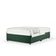 image 1 of Neptune Spring Green Plush Velvet Divan Set Small Single