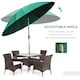 image 4 of Outsunny 2.5m Round Curved Adjustable Parasol Sun Umbrella Metal Pole Green