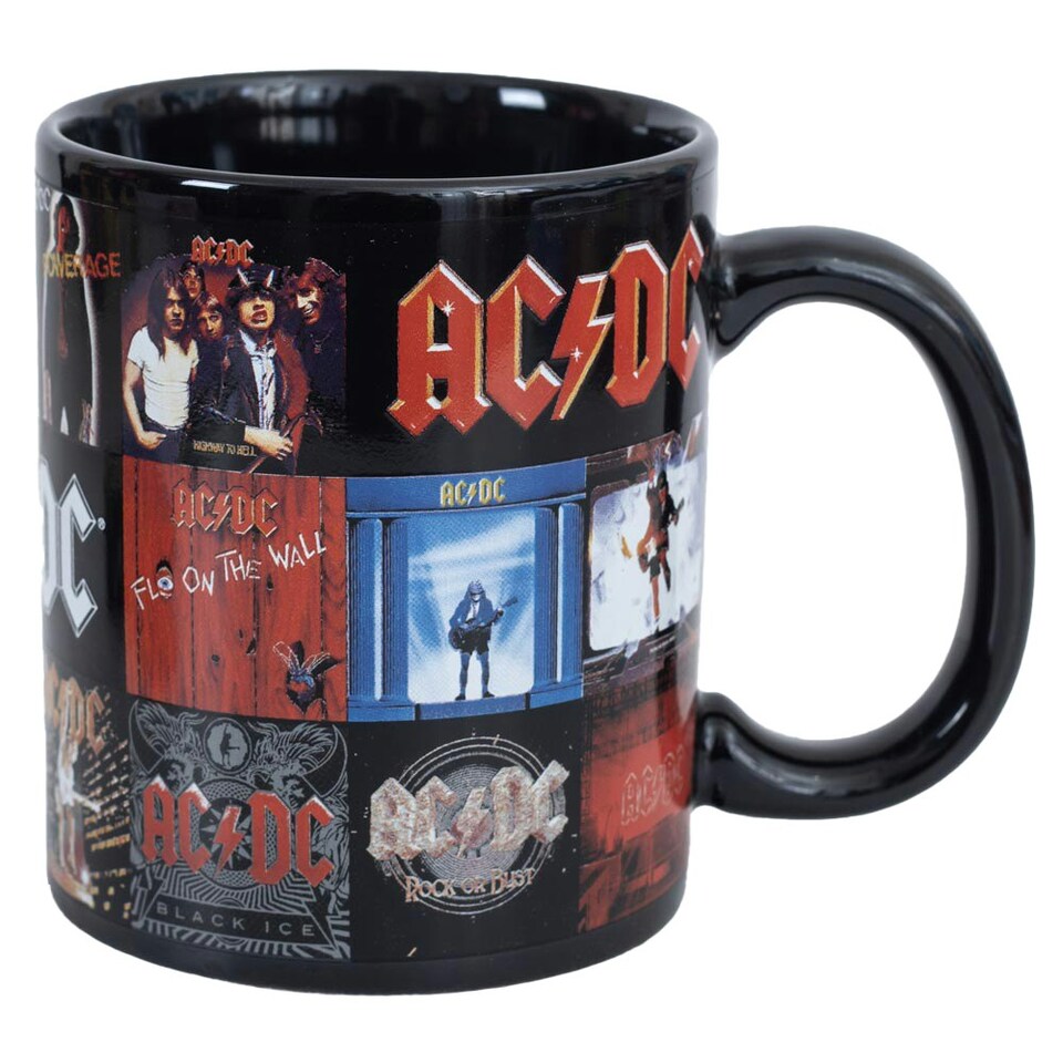 image 1 of AC/DC Mug and Coaster Set - Black/Brown/Red - One Size