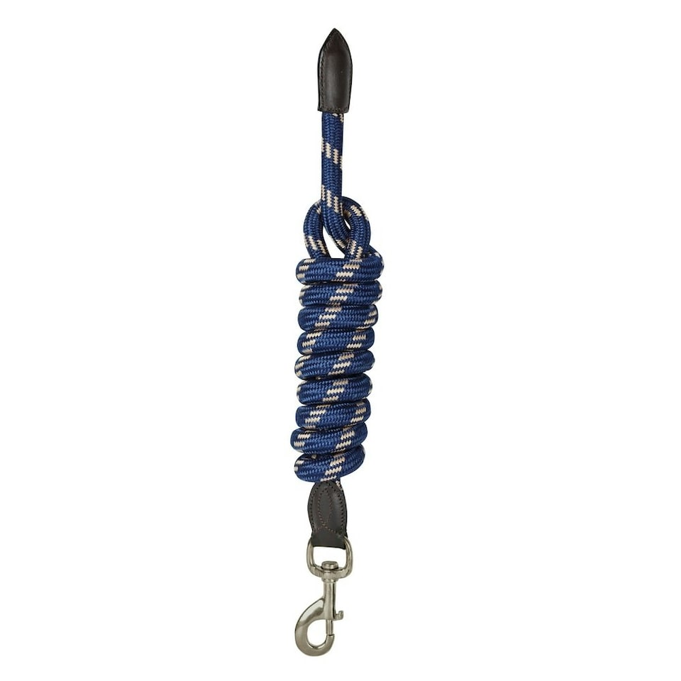 Kincade Leather Lead Rope - Navy/Cream - 2m