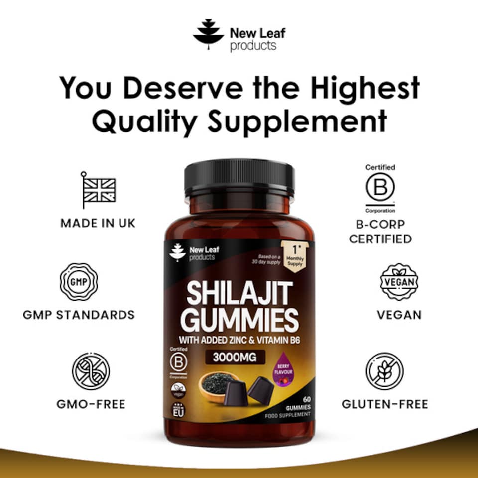 image 1 of Shilajit Gummies with Zinc & B6 Vegan Berry Flavour