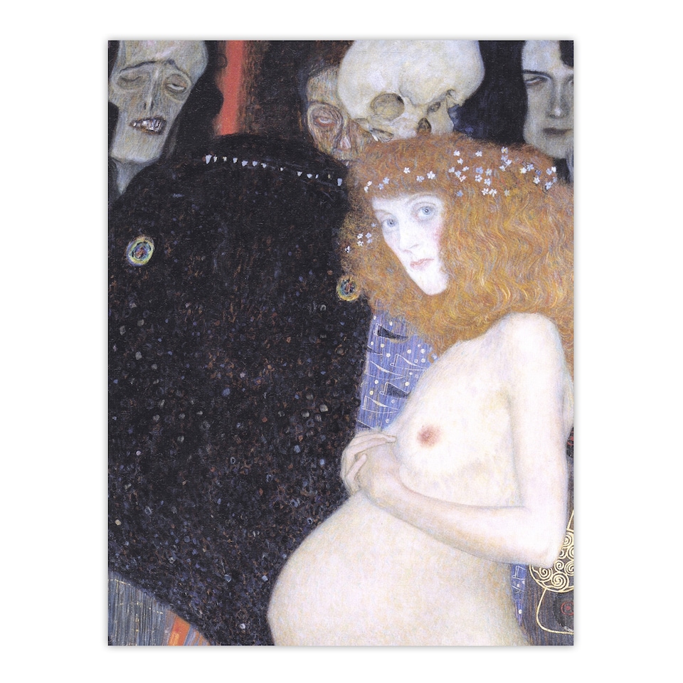 image 1 of Hope I Pregnant Life Death Rebirth Vintage Wall Art Print Klimt 18x24"