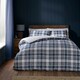 image 1 of Catherine Lansfield Cosy Sherpa Check Duvet Cover Set Grey (Copy) Blue | Navy Blue | Single