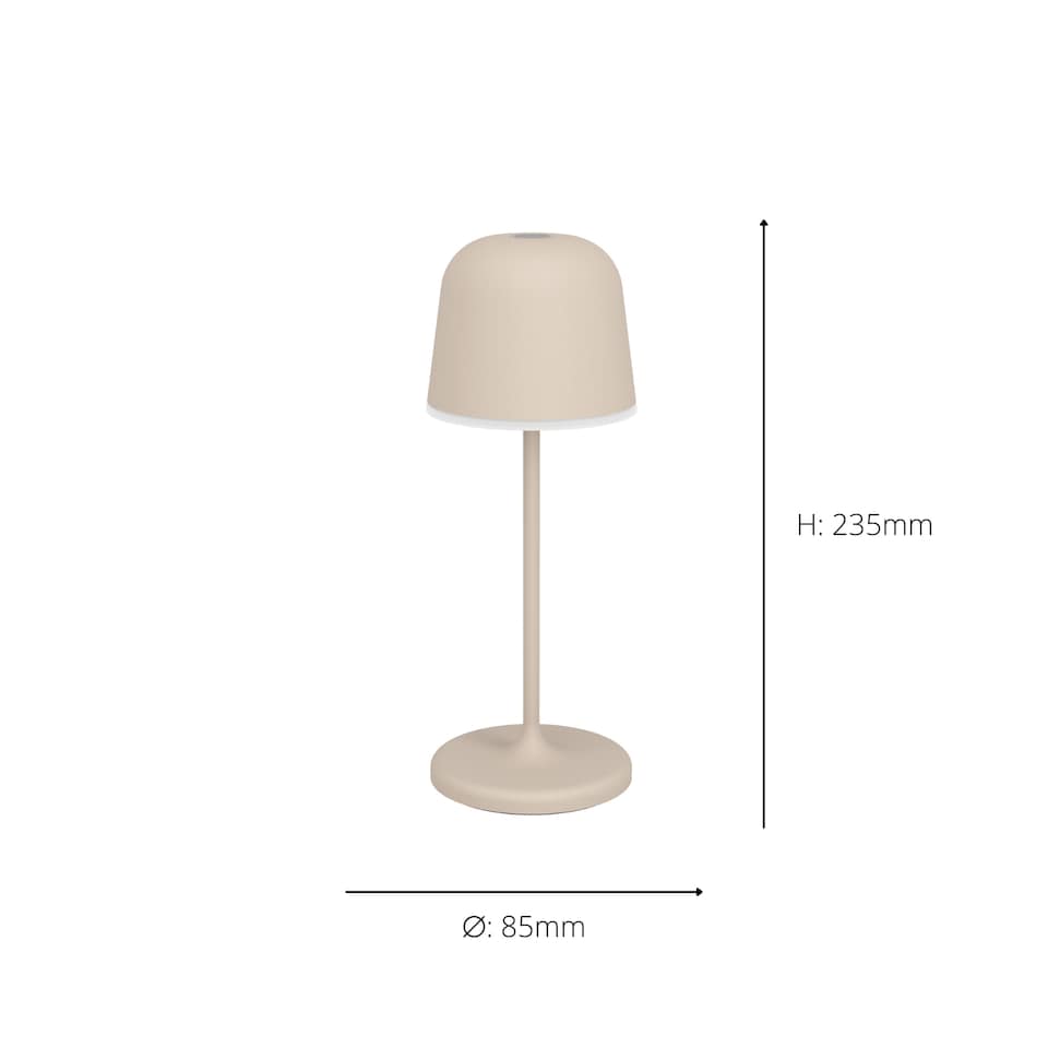 image 1 of EGLO Mannera - S Portable LED Table Light Sandy-Coloured | White