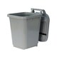 image 4 of Kerbside Compost Caddy with Locking Lid - Silver - for Food Waste Recycling (23 Litre) - Plastic Bin with Composting Guide