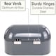 image 3 of CALITEK Retro Bread Bin Round Top Kitchen Counter Coated Carbon Steel Grey