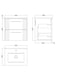 image 8 of Balterley Partial Fluted 2 Drawer Wall Hung Vanity Unit with 1 Tap Hole Minimalist Basin | White | Satin White