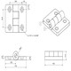 image 5 of Black Reinforced Nylon Plastic Hinge 40x48mm Italian Made Industrial Quality 4PK Black