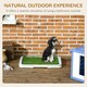 image 2 of PawHut Dog Toilet Indoor w/ Artificial Grass, Grid Panel, Tray, 63 x 48.5cm