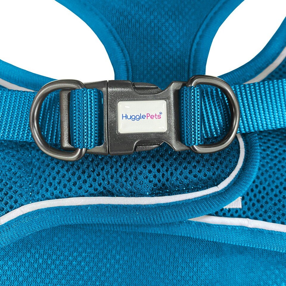 image 1 of HugglePets Step In Air Mesh Dog Harness Blue | S