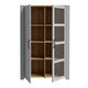 image 3 of Bohol Display Cabinet inc. 2x LED Lights in Riviera Oak/Grey Oak