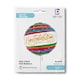 image 3 of Congratulations Fun Colourful Stripe Round Foil Helium Balloon 46cm / 18 in Multi