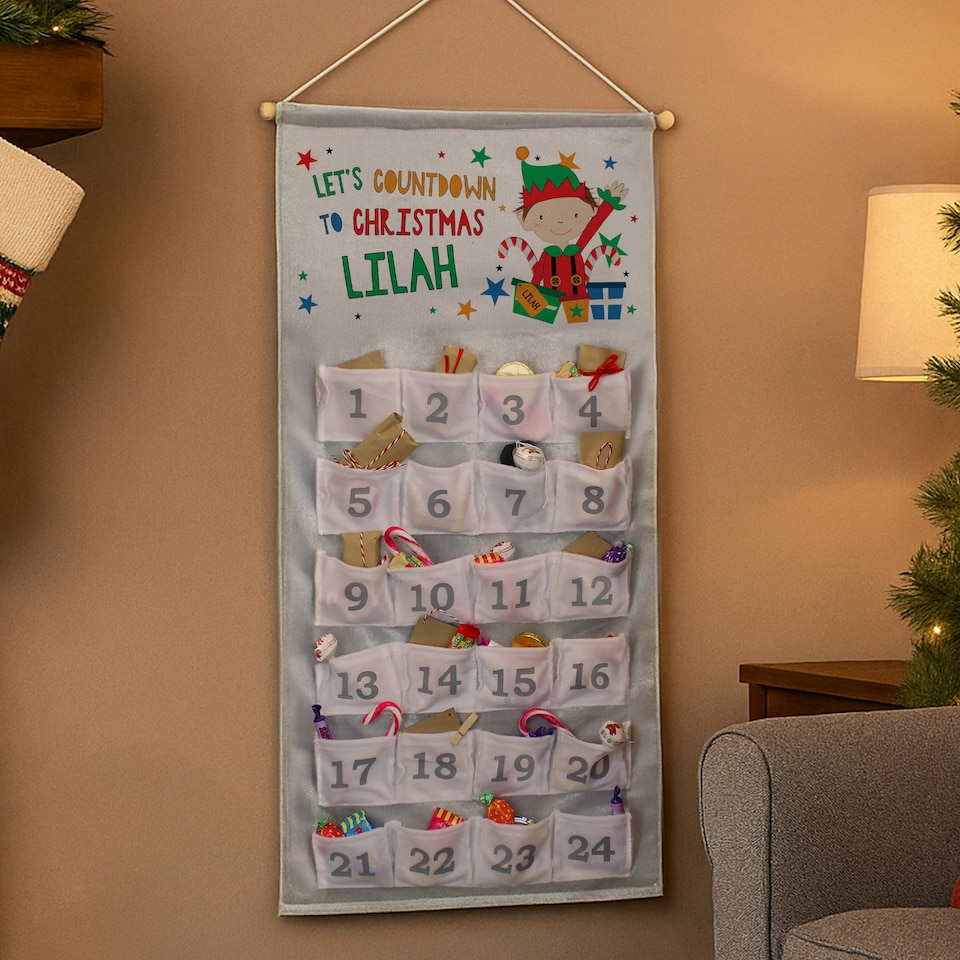 image 1 of Personalised Christmas Elf Advent Calendar