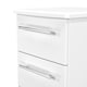 image 5 of Carlton 3 Drawer Bedside Cabinet in Porcelain Matt (Ready Assembled) | White | Porcelain Matt