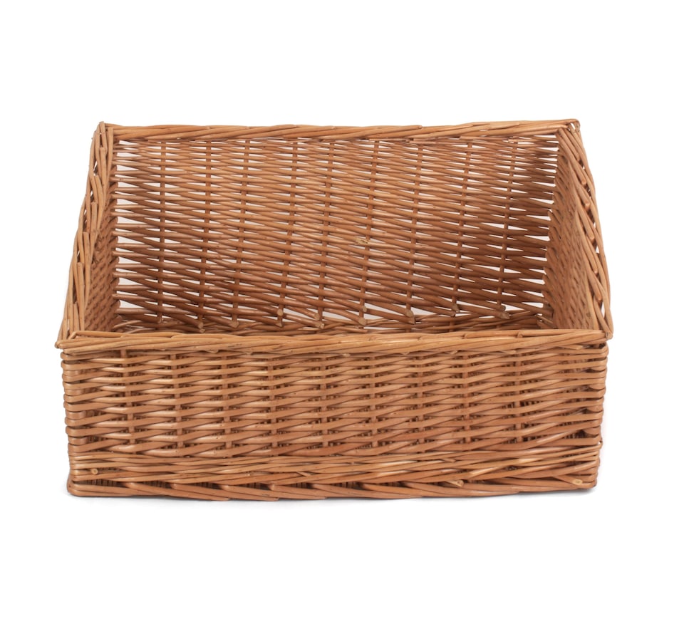image 1 of Large Sloped Sided Display Basket | Brown | Brown | L