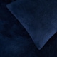 image 3 of OHS Teddy Fleece Ultra Soft Duvet Cover and Pillowcase Bedding Set, Double - Navy Blue