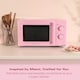 image 5 of Hamilton Beach Miami Manual 800W Microwave - Flamingo Pink