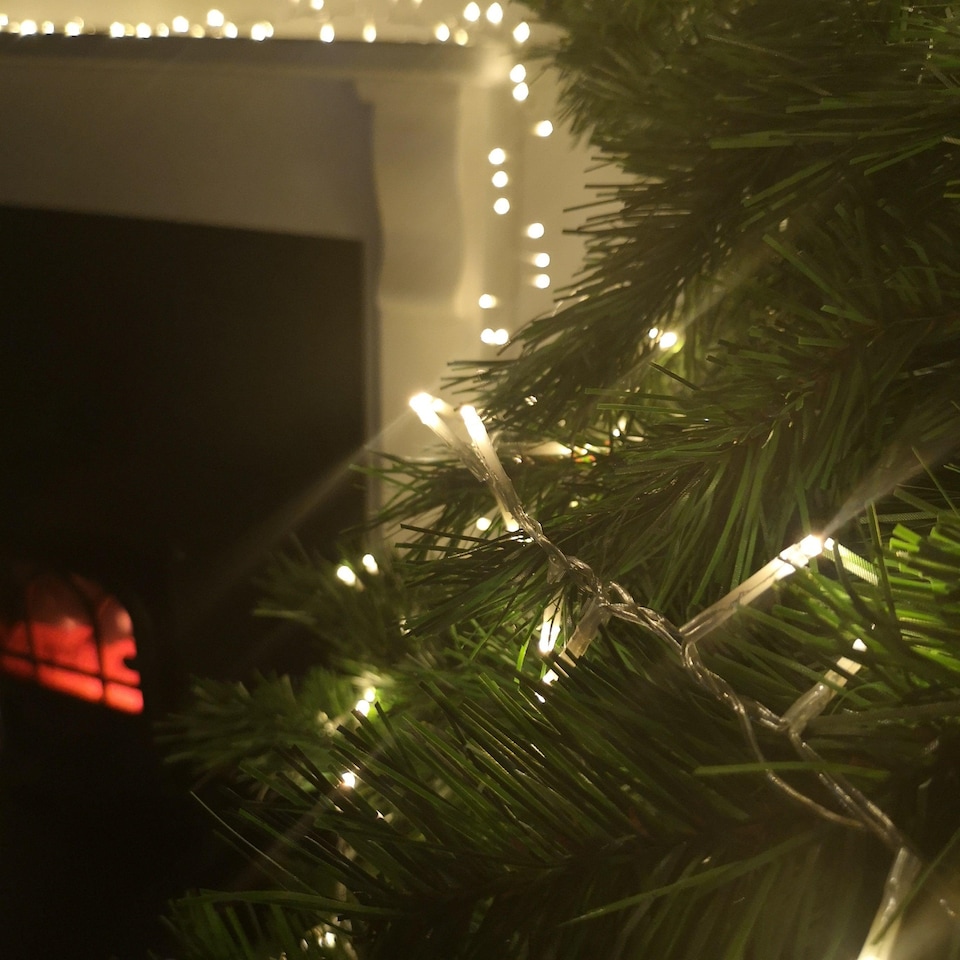 image 1 of 1000 LED 25m Indoor Outdoor Christmas Multi Function Mains Operated String Lights with Timer & Clear Cable in Warm White | White | Warm White