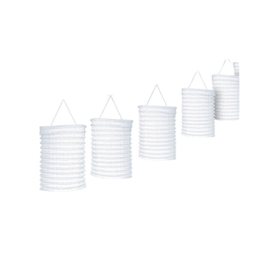 Amscan Frosy Paper Lantern Garland - White - One Size