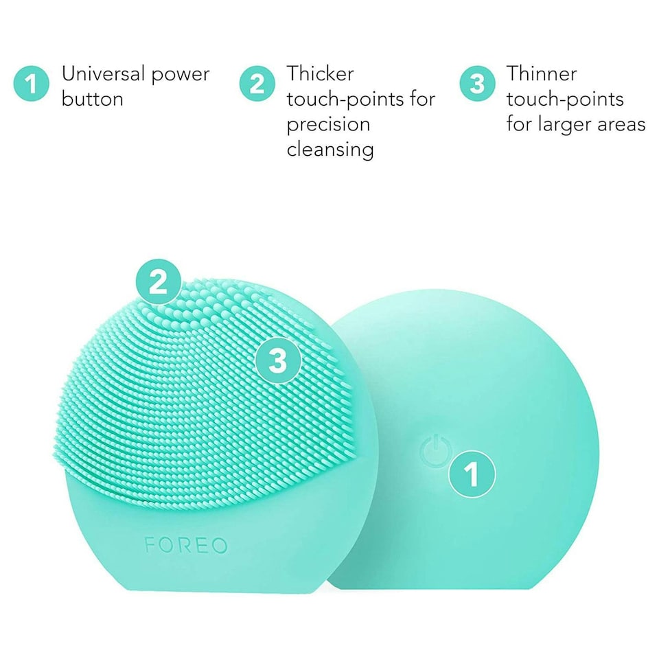 image 1 of FOREO LUNA Play Plus 2 Facial Cleansing Brush Travel-Friendly, Minty Cool