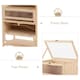 image 4 of PawHut Hamster Cage Wooden Mouse Rodent Small Pet Animals Tall 5-Tier Play