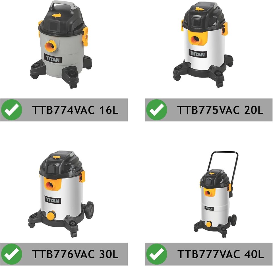 image 1 of SPARES2GO Curved End Suction Hose Handle Compatible with Titan TTB774VAC 16L TTB775VAC 20L TTB776VAC 30L TTB777VAC 40L Vacuum Cleaner