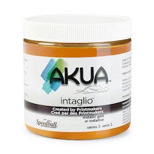 Speedball Intaglio Water Based Printing Ink, Metallic Gold, 8oz