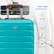 image 4 of 45x36x20cm EasyJet Free Underseat Carry-On Cabin Bag - Lightweight 4 Wheels ABS Hard Shell Suitcase Blue | Aqua/Tan | Cabin Bag