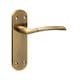 image 2 of Golden Grace 1 Pair Victorian Indiana Design Long Rounded Backplate Scroll Internal Door Handle Antique Brass - 182mm x 45mm