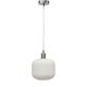 image 2 of Set of 2 Bento - White Ribbed Glass Chrome Retro Pendant Fittings