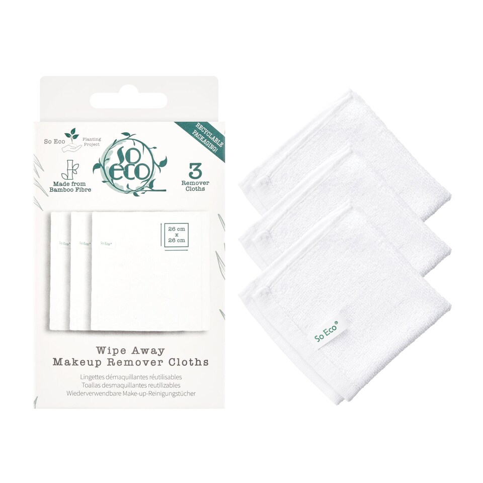 image 1 of So Eco Wipe Away Makeup Remover Cloths - 3 Pack