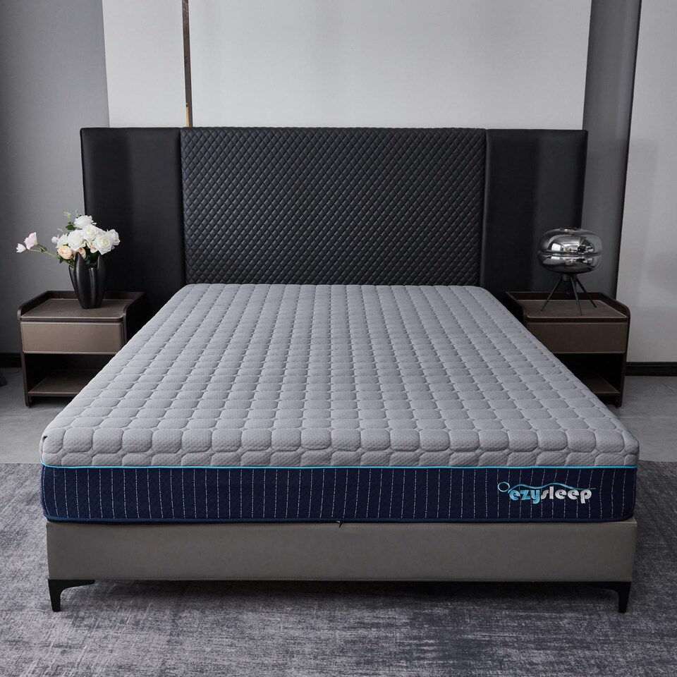 image 1 of Ezysleep Halo 24cm Memory Foam Mattress Hypoallergenic  Medium Comfort Breathable Quilted Sleep Surface