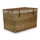 image 4 of Large Light Steamed Storage Wicker Basket with Cotton Lining Multi | Garden Rose | One Size