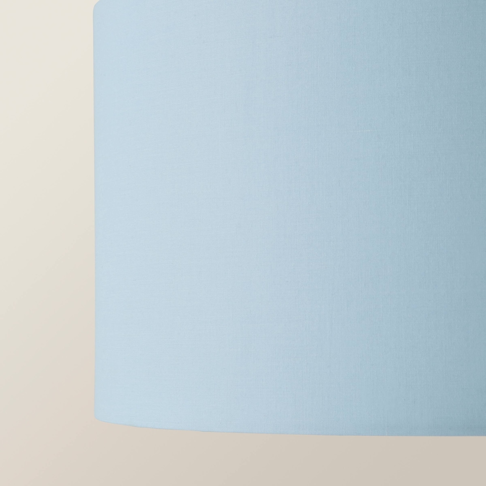 image 1 of ValueLights Reni Duck Egg Blue Fabric Ceiling Lamp Shade (D)35cm | Blue