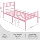 image 3 of Yaheetech 3ft Single Metal Bed Frame with Slatted Headboard Pink
