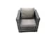 image 5 of Fimous Outdoor Garden Furniture Set 10 Seater Rattan Sofa Set with Coffee Table 3 Footstools Armchair Side Table Dark Grey Mixed