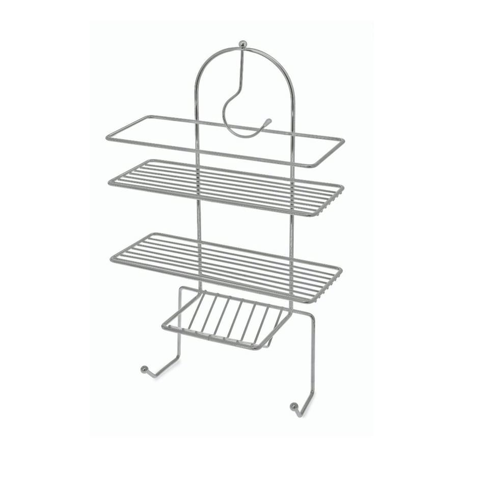 Chrome Shower Caddy - One Colour - One Size