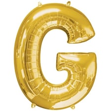 Gold Letter G Air Fill Foil Balloon 40cm / 16 in