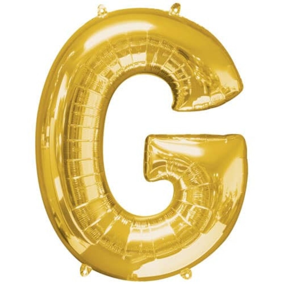 Gold Letter G Air Fill Foil Balloon 40cm / 16 in
