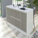 image 5 of Furneo Kitchen Island 06 Grey Stone & White Marble effect N/A