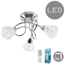 ValueLights Silver Ceiling Bar Light