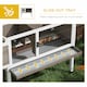 image 5 of PawHut Wooden Guinea Pig Hutch, Small Animal Cage w/ Tray & Roof, Brown