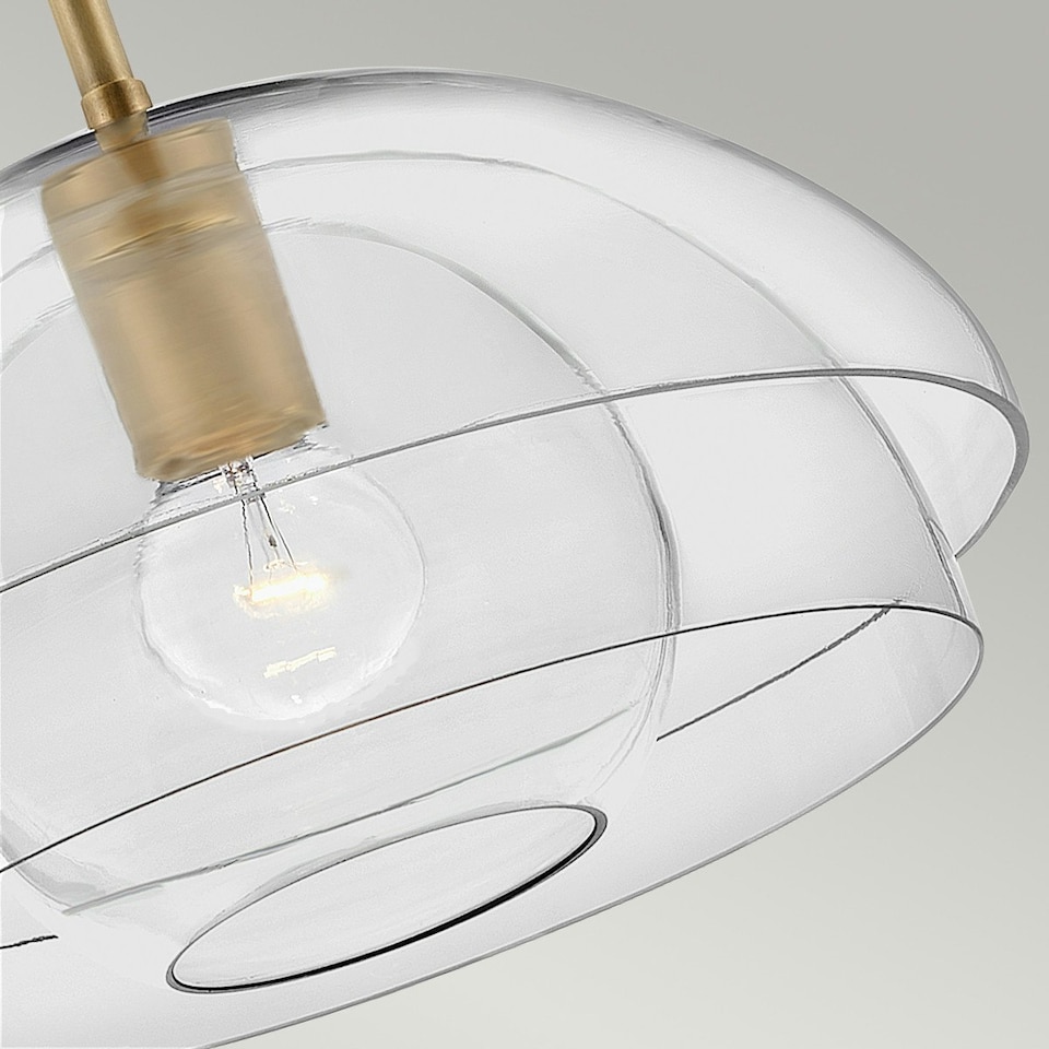 image 1 of Hinkley Lotus Dome Pendant Ceiling Light Heritage Brass