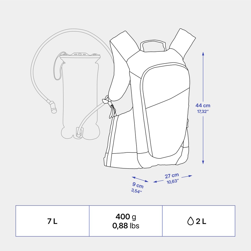 image 1 of Decathlon Mountain Bike Hydration Backpack Explore 7L/2L Water - Black