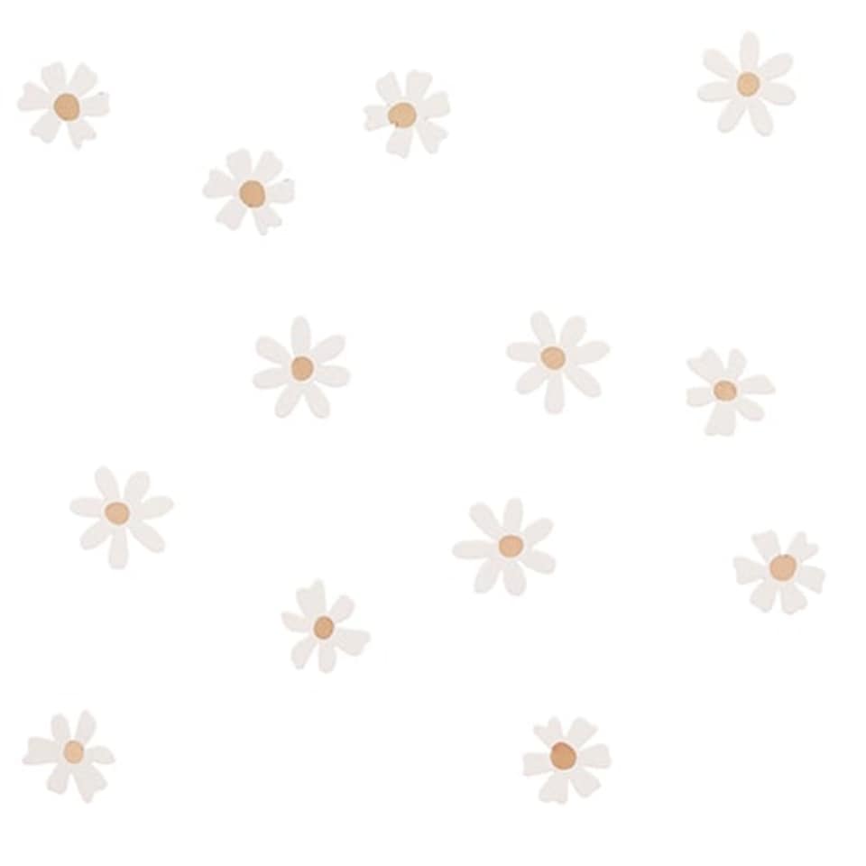 image 1 of Gold Foiled White Daisy Shaped Table Confetti Scatter 10g