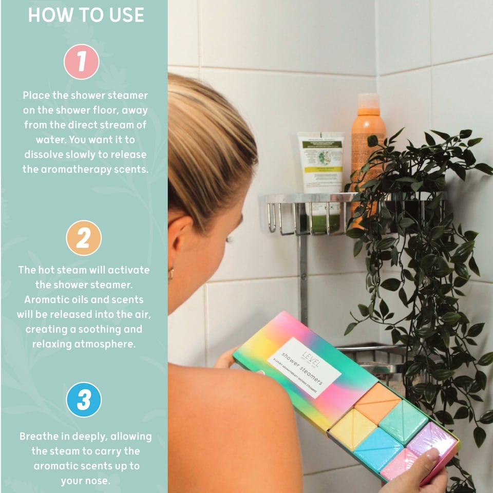image 1 of LEVEL Wellbeing Shower Steamers - Energising