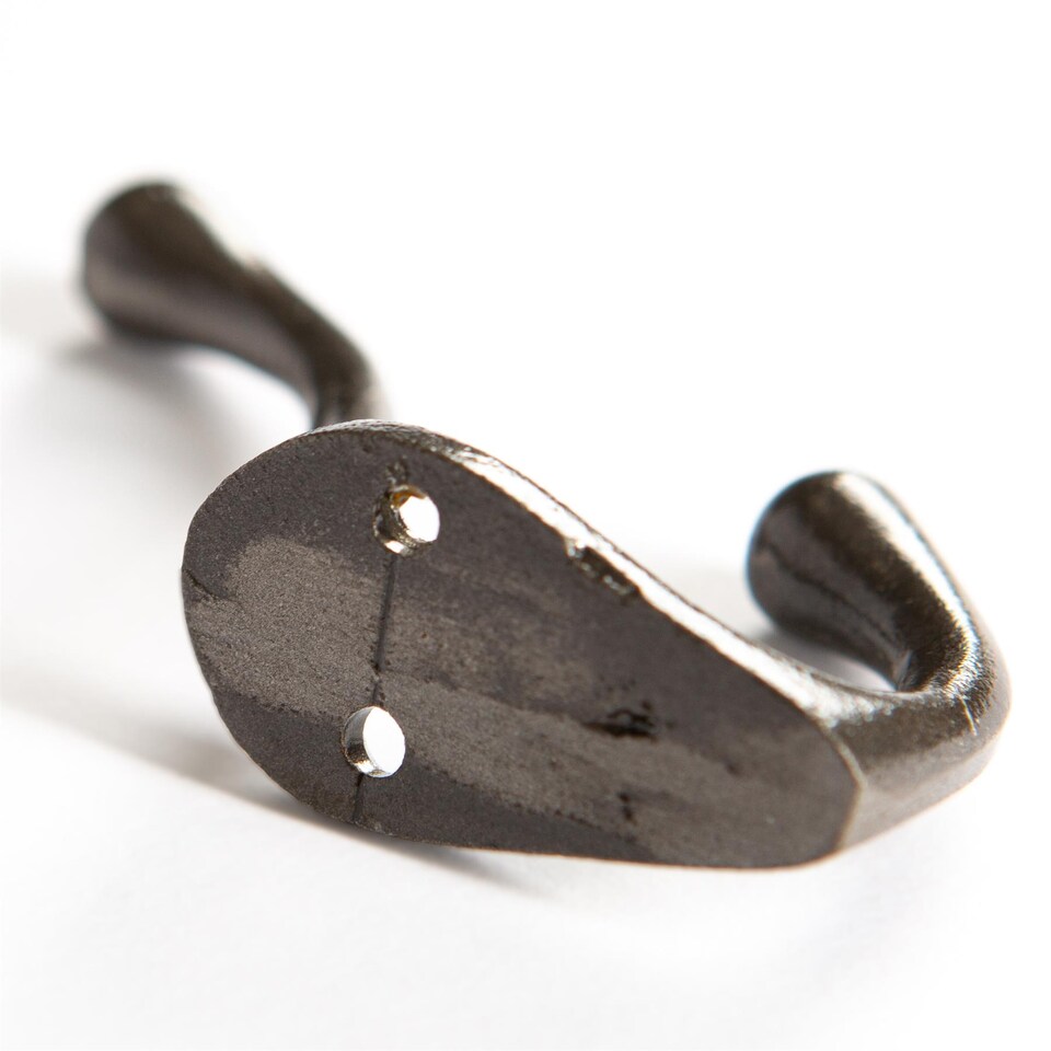 image 1 of Hammer & Tongs Narrow Hat & Coat Hook - W25mm x H80mm - Raw