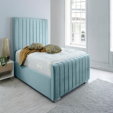 Sancia Plush Single Bed Frame - Duck Egg