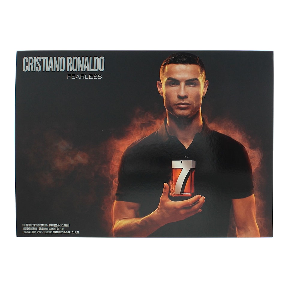 image 1 of Cristiano Ronaldo Cr7 Fearless Eau de Toilette 100ml, Shower Gel + Body Spray